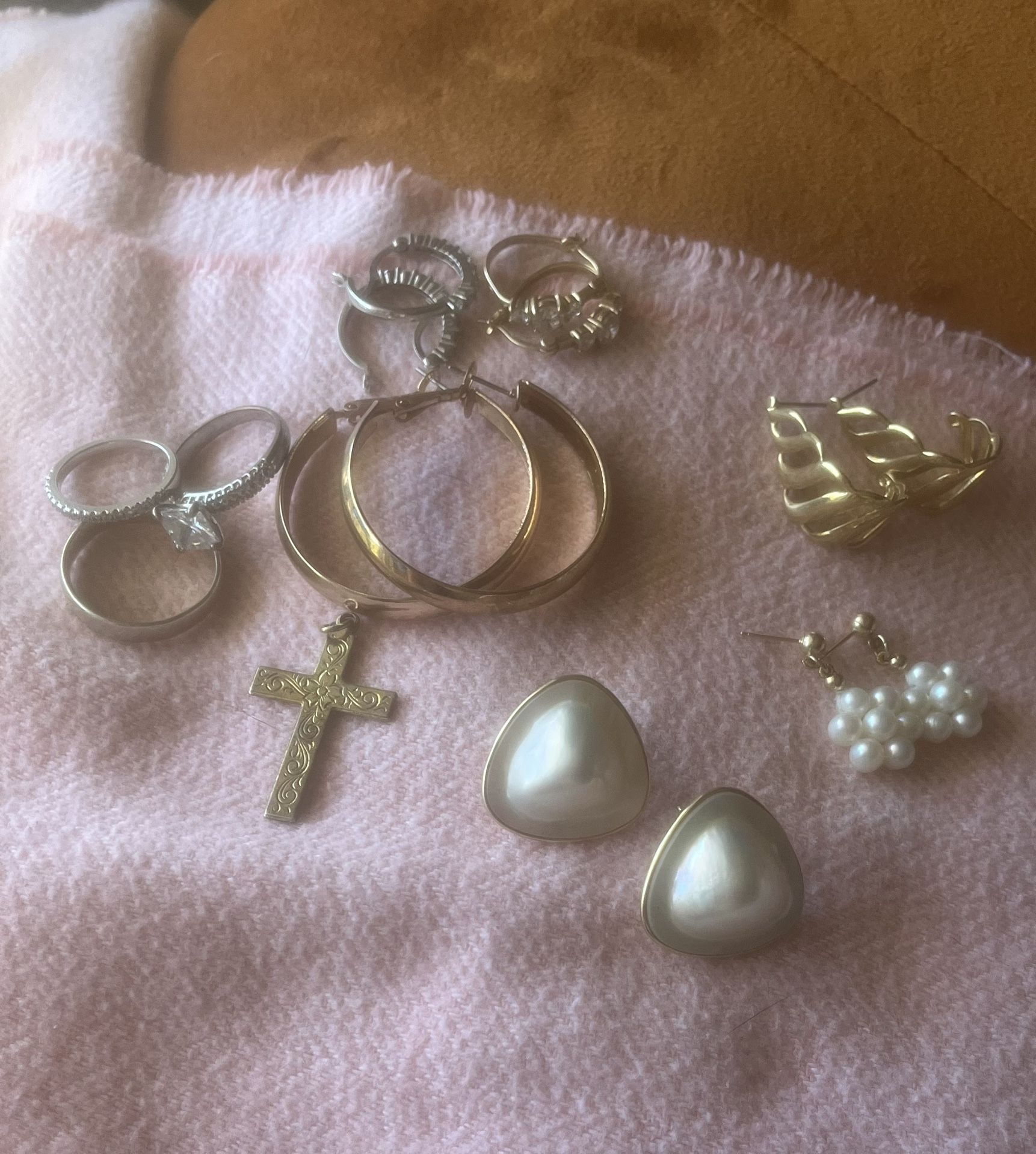 New Vintage // Rings // Earrings // Cross Pendant // Gold Silver Pearls Diamonds Gemstones // Jewelry