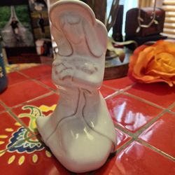 Frankoma Pottery Angel Holding Lamb 5 1/4" Vintage Stamp FP J 147