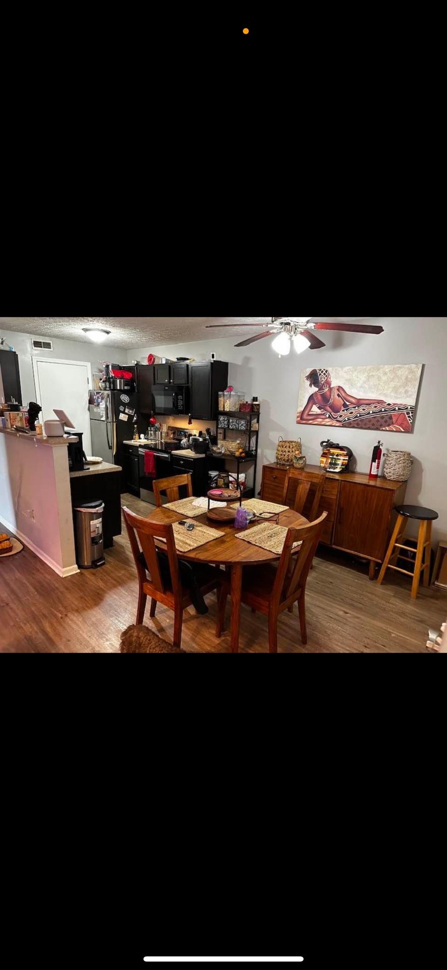 Kitchen or dining table with buffet