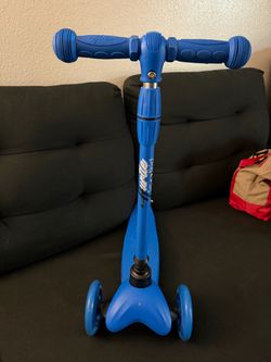 Blue Kids 3-Wheel Kick Scooter