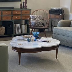 Carrara Marble Clover Coffee Table