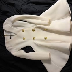 White double breasted blazer with gold buttons #blazer #formal