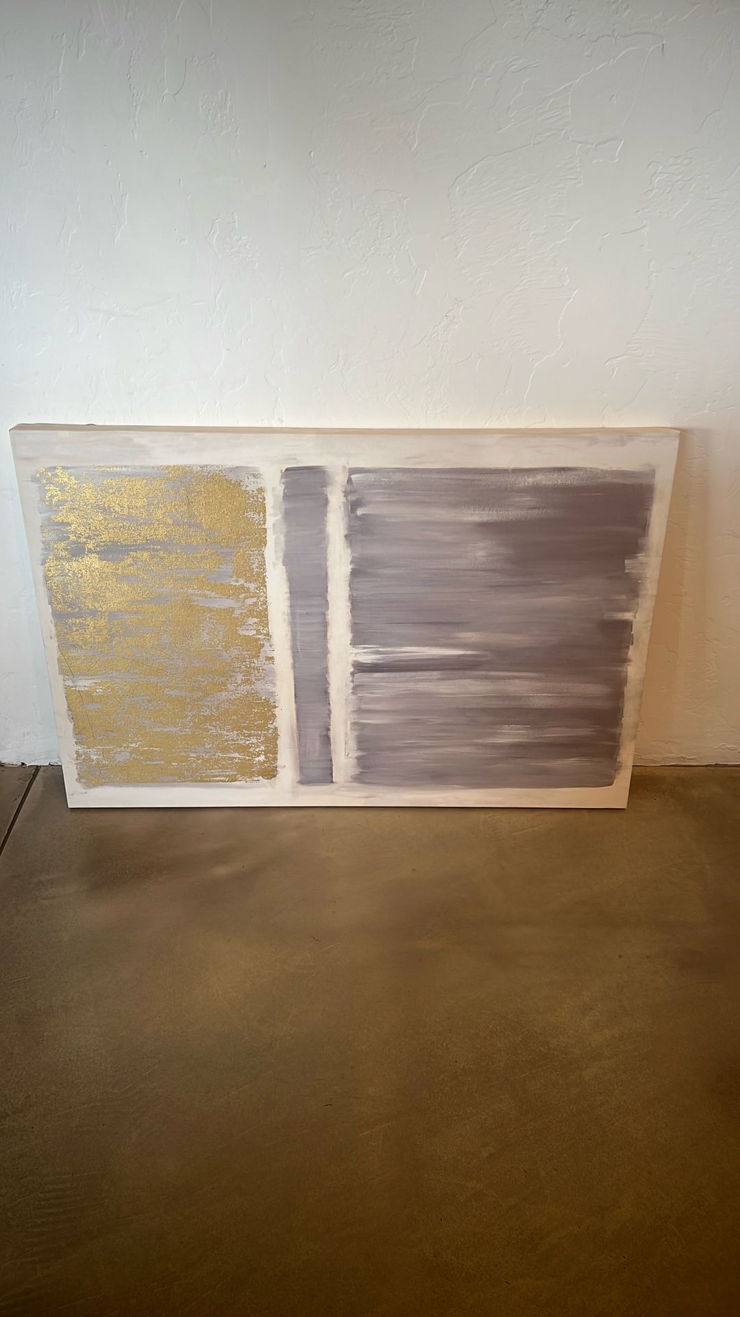 Gold And Blue Canvas Painting