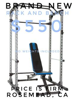 ProGear 1600 / Fitness Reality Super Max Power Cage Full Squat Rack Bench Press with bench