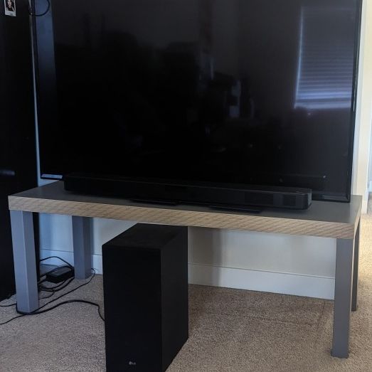 LG 55 Inch TV With SLY5 Soundbar and subwoofer