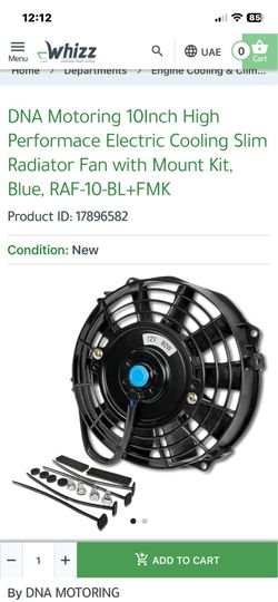 10” electric radiator fans
