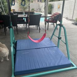 Metal Jungle Gym, Swing Set, Money Bars 