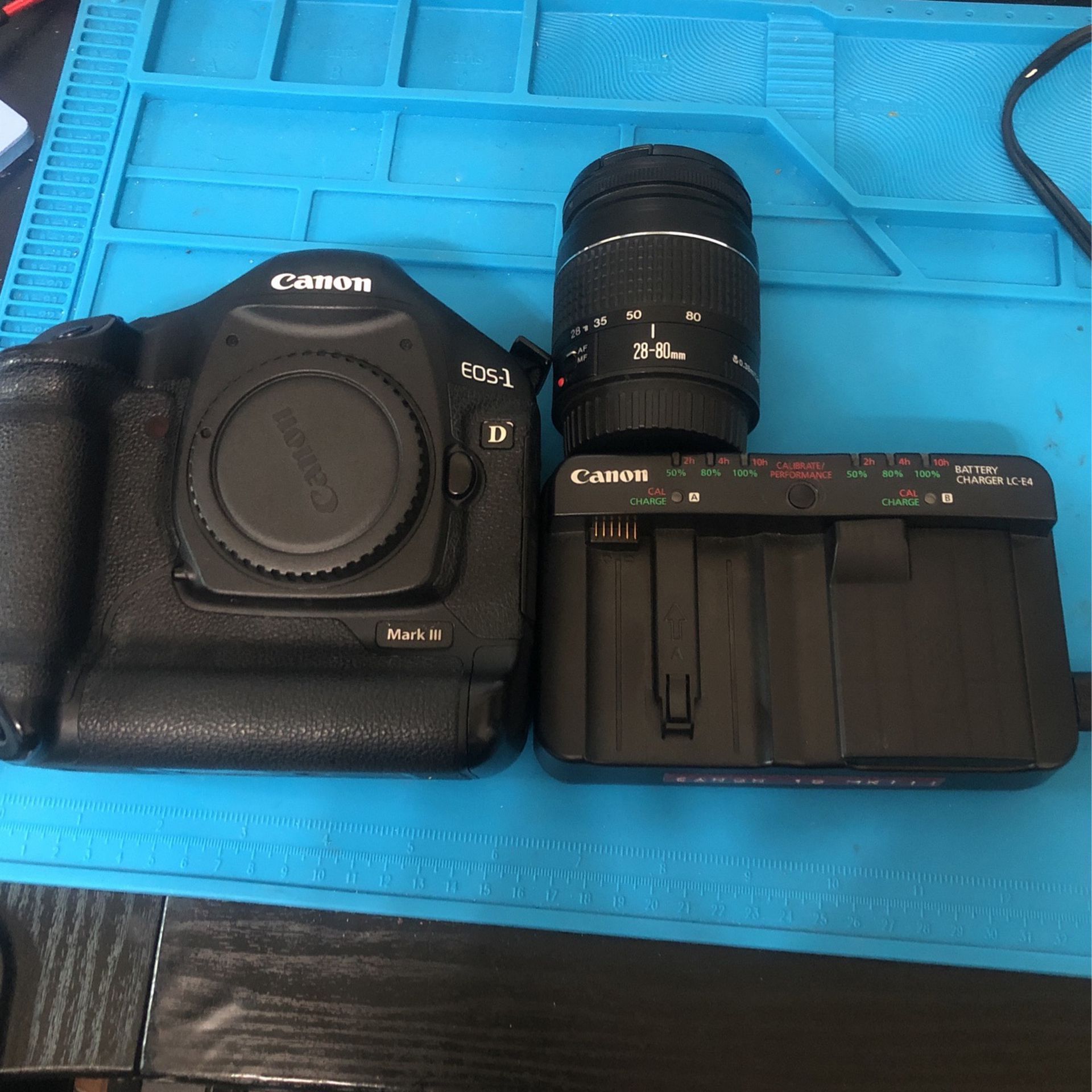 Canon EOS 1d Mark iii with 28-80 and 100-200mm Lens With Large Camera Bag