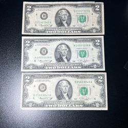 1976 $2 Note (Set Of 3) 