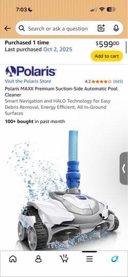 Polaris MAXX Suction-Side Automatic Pool Cleaner