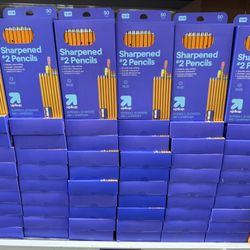 Up&Up Sharpened #2 Pencils 50-Pack + 50 Erasers & 1 Sharpener - New Sealed Class