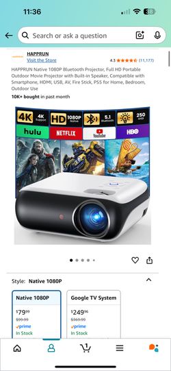 1080P Bluetooth HD Projector