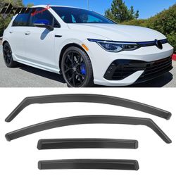 Fits 2022-2026 Volkswagen MK8 Golf GTI Golf R In-Channel Window Visors Deflectors PC