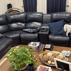Leather Comfortable Family Living Room Couch 
