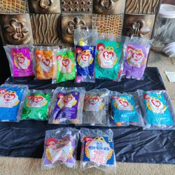 RETRO HAPPY MEALS NEW TY TOYS SET