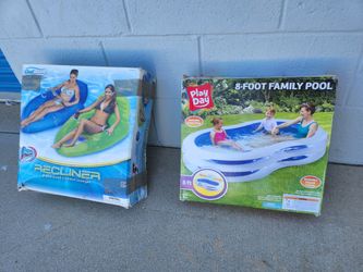 2 aqua leisure inflatable recliner , Play Day 8-ft Family Pool
