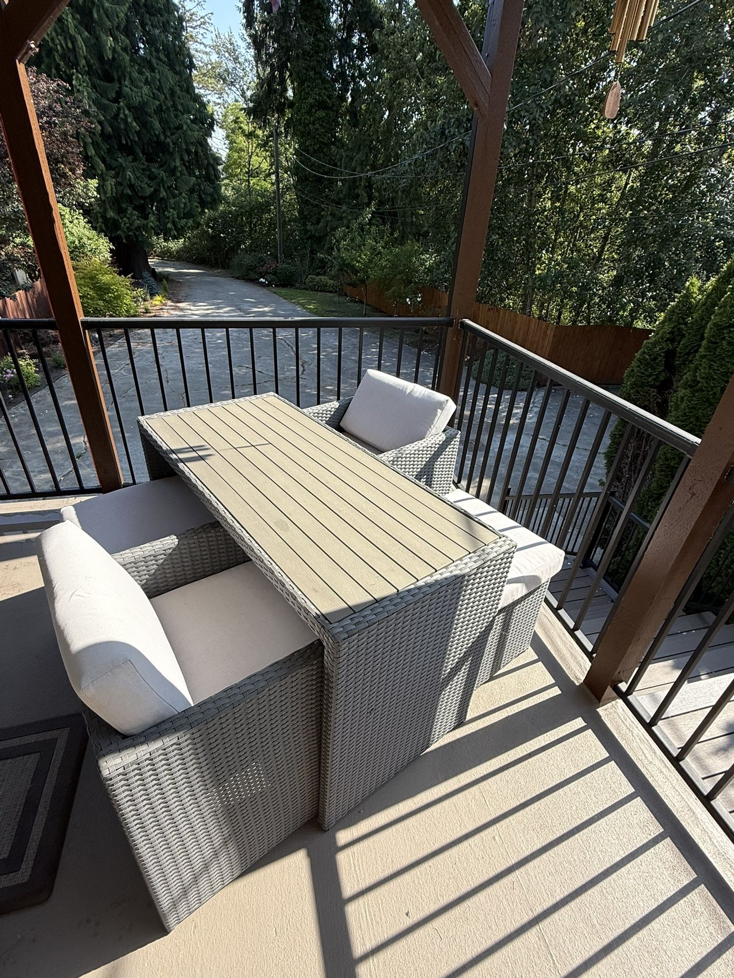 5 Piece Patio Dining Set With Cushions