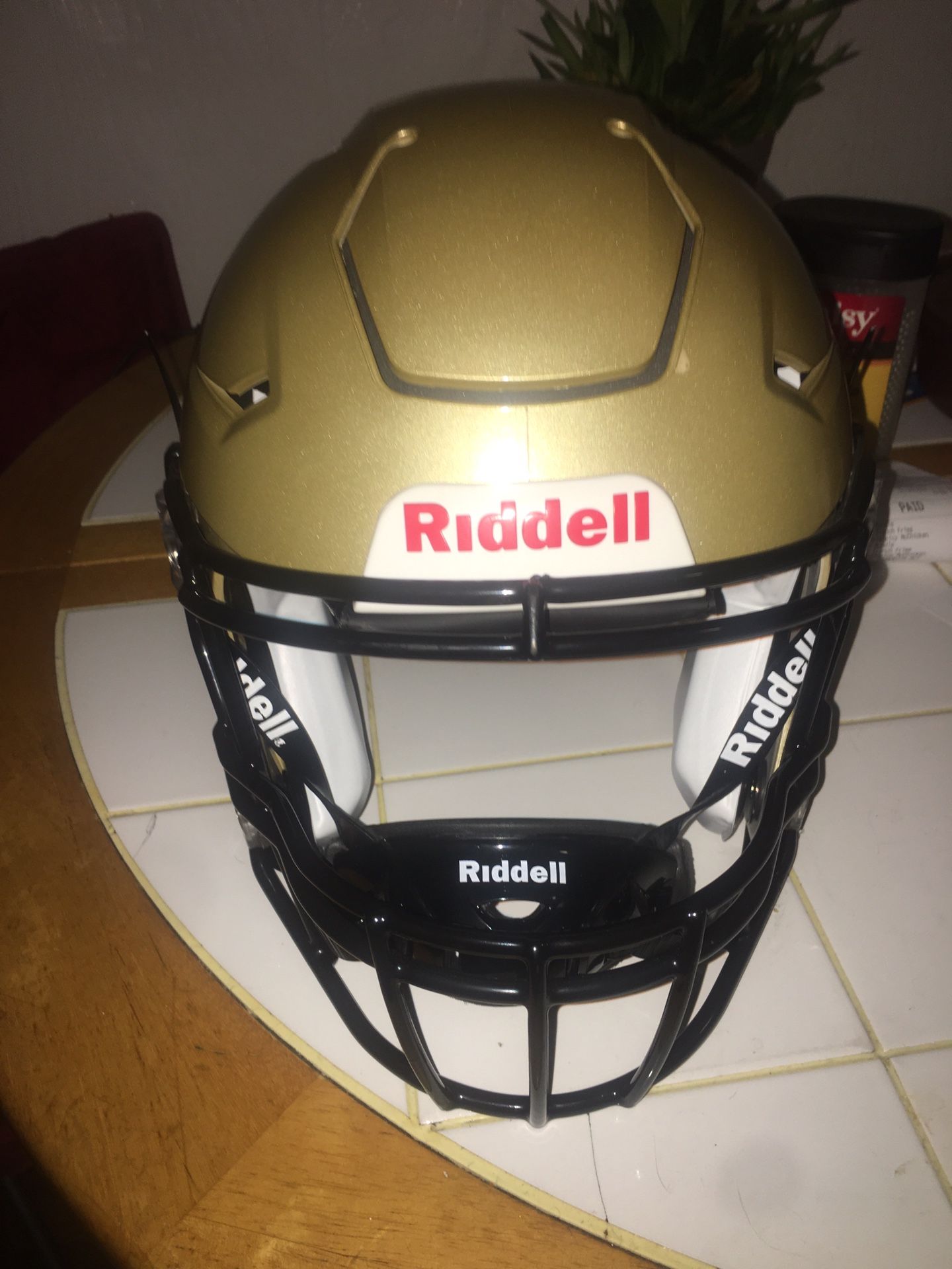 NEW GOLD 2024 RIDDELL SPEEDFLEX FOOTBALL HELMET