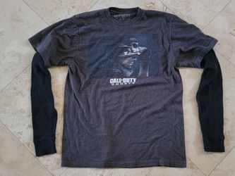 Vintage Call Of Duty Ghosts Shirt Black Long Sleeve Video Gaming Medium