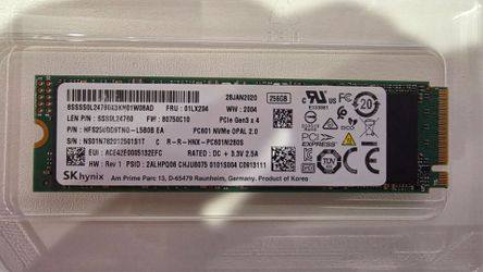 M.2 2280 256GB NVMe PCIe Gen3x4 SSD