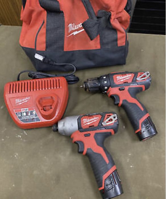Milwaukee m12 drill and impact and charger