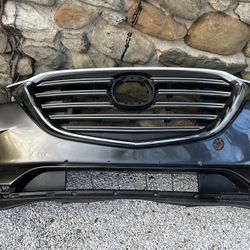 ✅ 2016 2017 2018 2019 2020 2021 MAZDA CX-9 CX9 ORIGINAL FRONT BUMPER GRAY + RADIATOR GRILLE