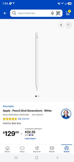 Apple pencil 2nd gen and Screen cover