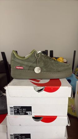 Olive green suede Air Force One