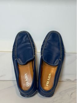 Prada blue loafers in good condition