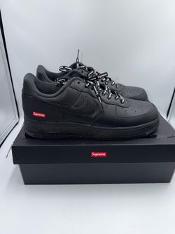 🔥 Nike Air Force 1 Low Supreme Black  👟 Size 12 Men’s