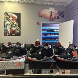Jordan 4 Bred 2024 / 2019 / 2012 