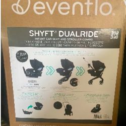 Evenflo Shyft DualRide Convertible Car Seat To Stroller Combo
