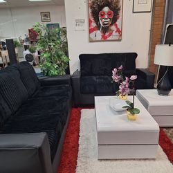 New 2pc Corduroy Sofa/ Loveseat