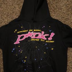 Black and Pink Spyder Hoodie
