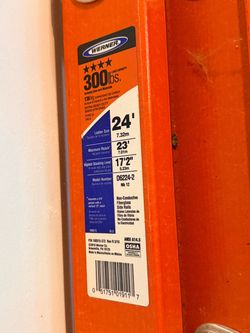 WERNER 24 ft. Fiberglass Extensions Ladder 300 lb. Load Capacity