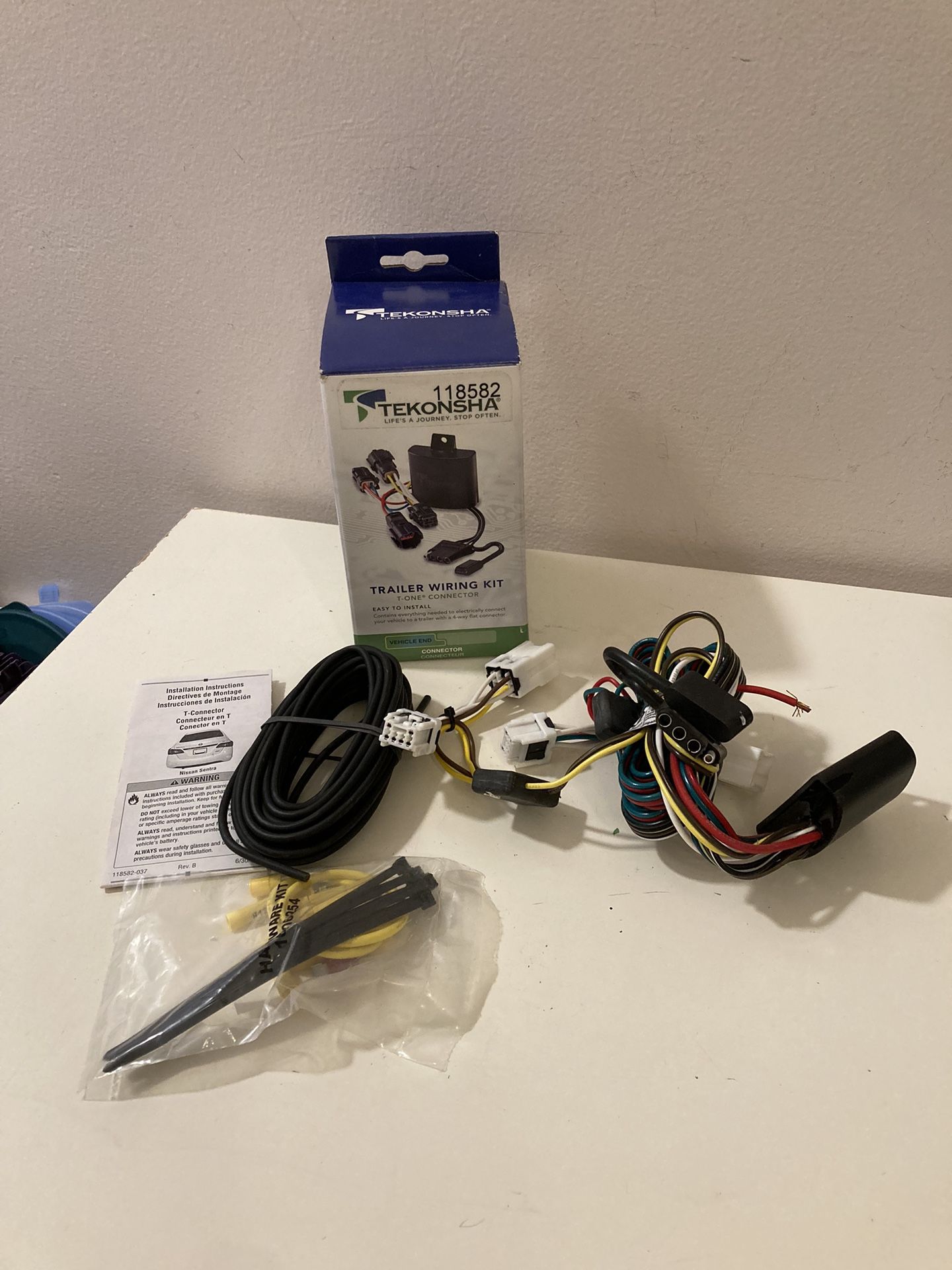 BRAND NEW Tekonsha Trailer Wiring Kit T-One Connector #118(contact info removed) & 2014 Nissan