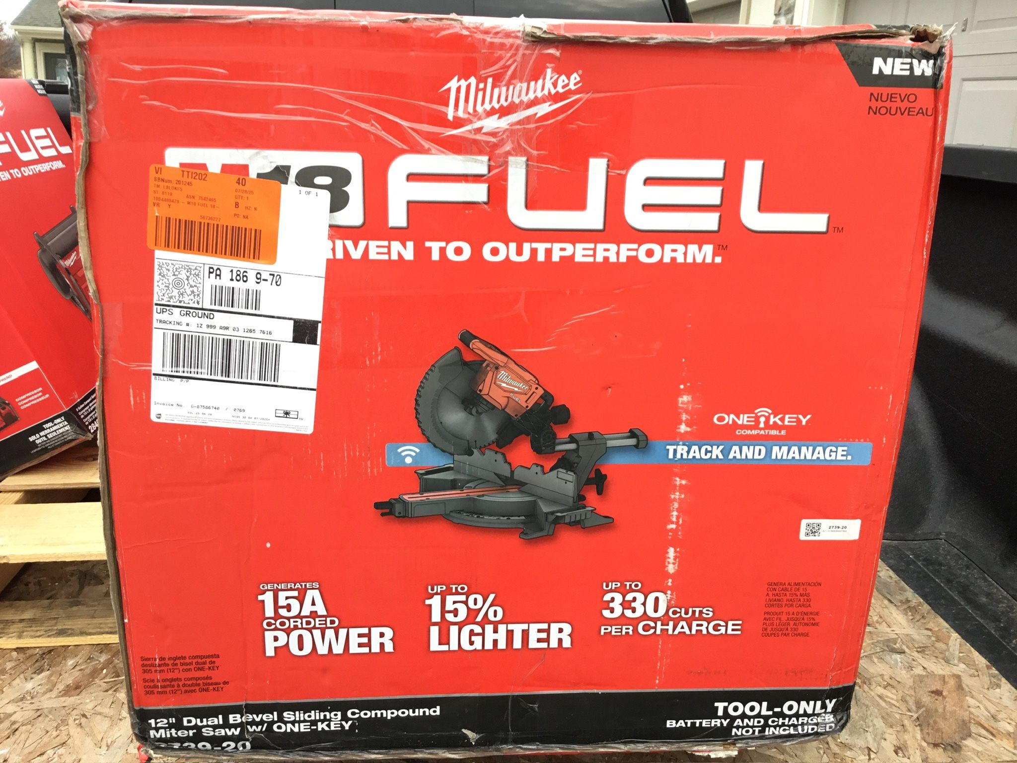 Milwaukee M18 FUEL™ 12" Dual Bevel Sliding Compound Miter Saw with ONE-KEY™