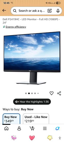 Dell Monitor Full HD 24"  P2419HC