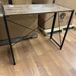 Folding Wooden & Metal Desk 35.5”L x 18”D x 30”H 
