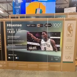 100” Hisense mini led 4k her tv 