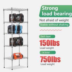 5-Tier Adjustable Wire Shelving Unit – Heavy Duty Storage Rack