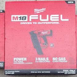 NEW Milwaukee M18 Fuel Nailer Package