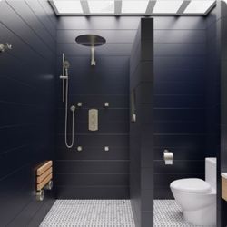 ALFI AB12GSW 12" Square Raised Wall Mounted Shower Arm - Brushed Nickel (BN) - Open-Box