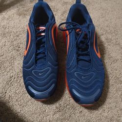 Nike Men Air Max Size 11 Navy Blue And Orange Great Condition 