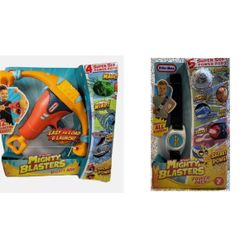 Little Tikes Mighty Blasters Mighty Bow Toy Blaster with 4 Soft  and Little Tikes My First MIGHTY BLASTERS Power Pack- 5 Super Soft Powder Pods
