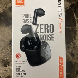 JBL Tune Flex Active Noise Canceling Wireless Black Earbuds For Sale!