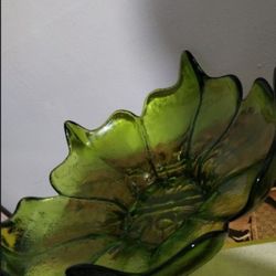 70's VIKING GLASS CENTERPIECE - LARGR BOWL 13"×5"