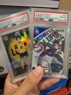 PSA 10 Sequential Dodgers Luffy and BvB Luffy