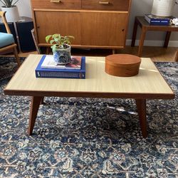 Mid Century 1950s Teak Formica Coffee Table