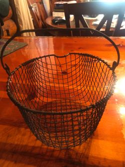 Vintage wire egg basket